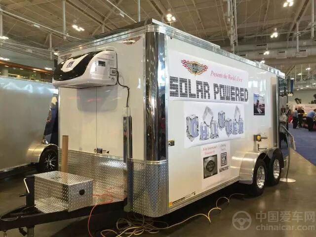全球首台纯太阳能冷藏拖车亮相美国拖车展
