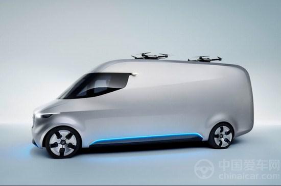 奔驰发布概念货车 自动驾驶搭配两架无人机
